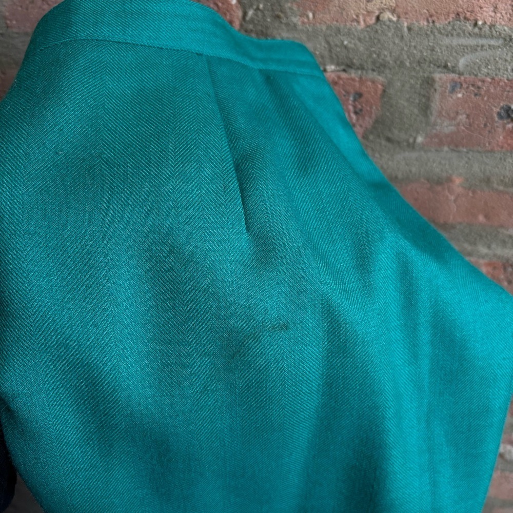 Vintage Teal Pleated Skirt fit women medium - Picture 8 of 8